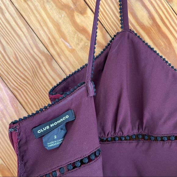 Club Monaco Becaw Lace Star Print Tiered Midi Dress - Picture 9 of 11